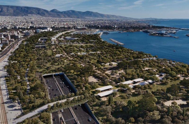 Der AENAON Metropolitan Park soll der Bucht von Faliro weitläufige Grünflächen und einen durchgehenden Küstenwanderweg bieten. Fotoquelle: Region Attika