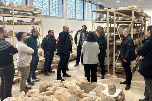 Das Team des Digital Media Lab bei einem Besuch des Alten Akropolis-Museums. Fotoquelle: Digital Media Lab